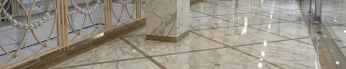 Beautiful marble floor professionally installed in Jackson, MS